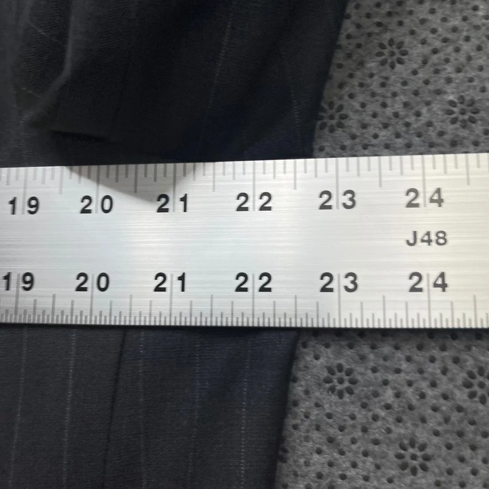 Brooks Brothers 346 Grey Pinstripe Suit 44L Blazer 34x33 Pleated Pants‎ Wool